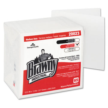 Brawny® Professional Medium Duty Premium Drc 1-4 Fold Wipers, 12 1-2 X 13, White, 65-pack freeshipping - TVN Wholesale